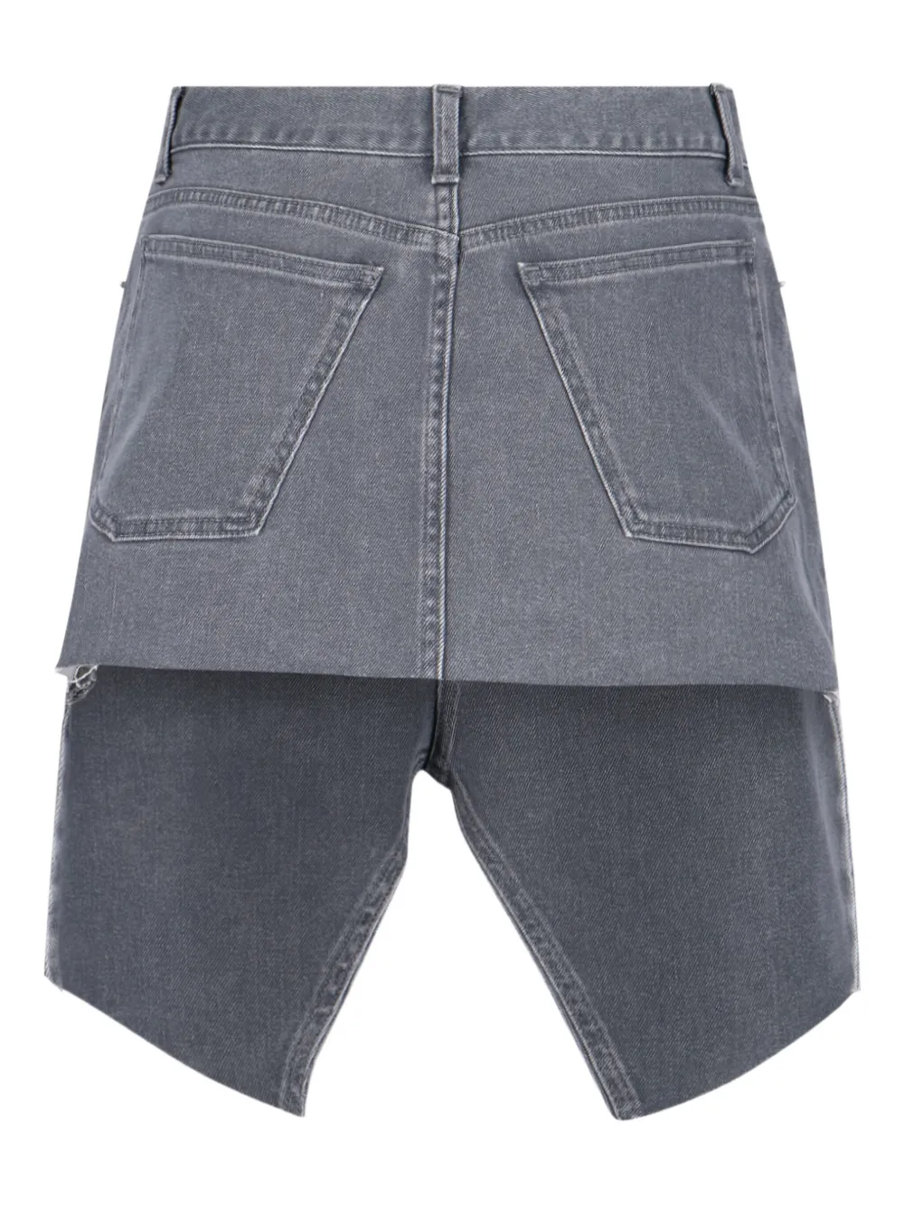 ALL IN asymmetric denim skirt - Grijs