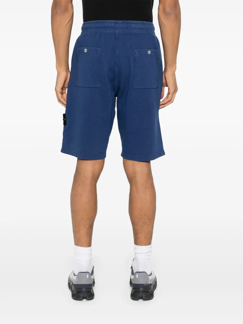 Stone Island Trainingsshorts met Compass-logopatch Blauw