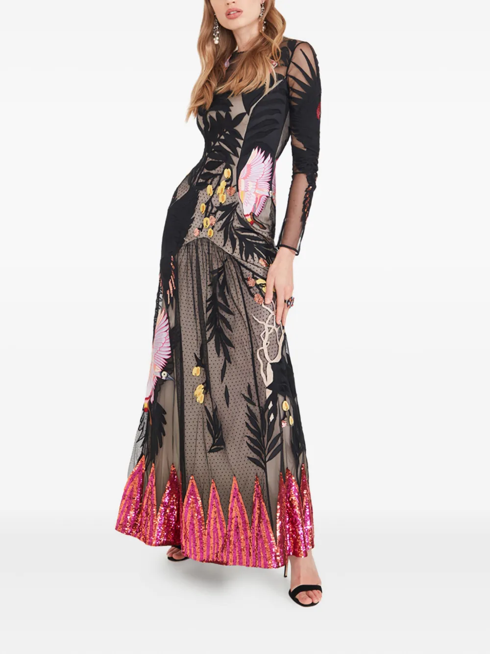 Temperley London Jurk met pailletten Zwart