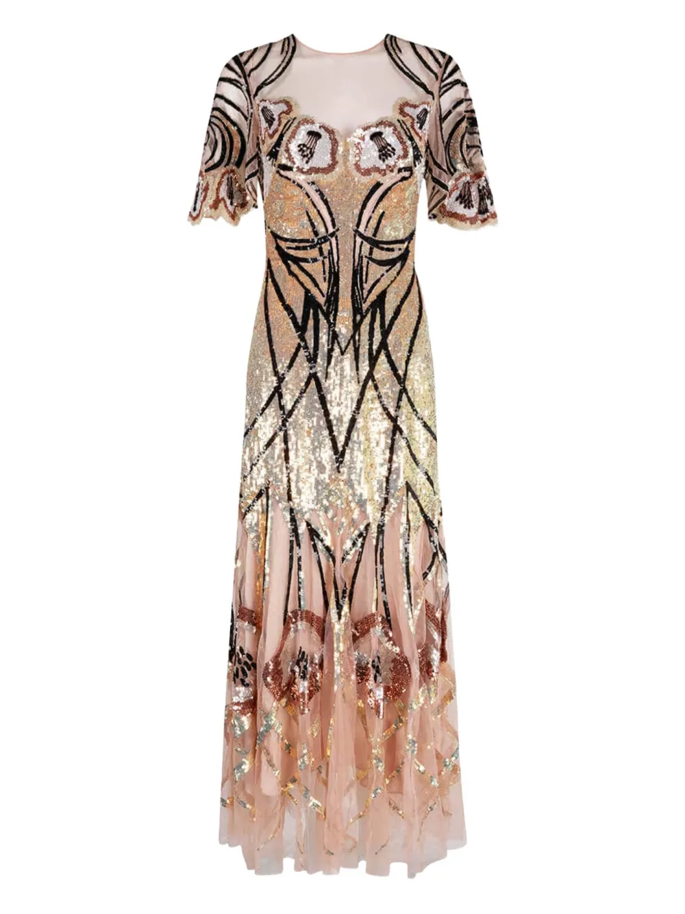 Temperley London Natalia feestjurk verfraaid met pailletten Roze