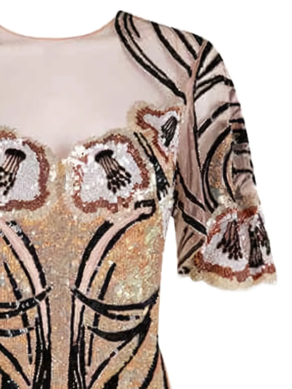 Temperley London Natalia feestjurk verfraaid met pailletten Roze
