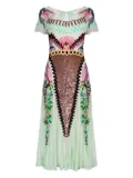 Temperley London Talia embroidered sequin midi dress - Green