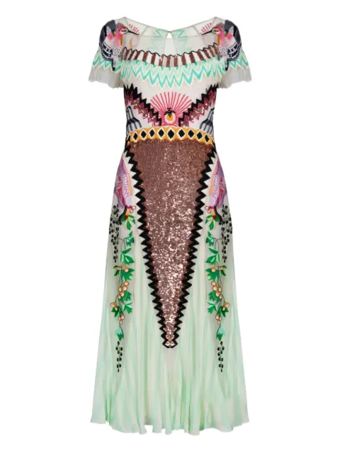 Temperley London Talia embroidered sequin midi dress