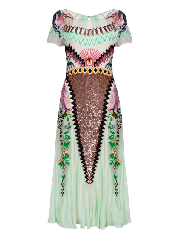 green emerald velvet dress Temperley London - Celestial Dress - Absinthe