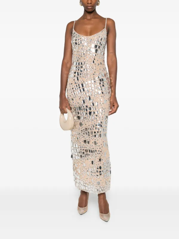Georges Hobeika Embellished Midi Dress - Pink