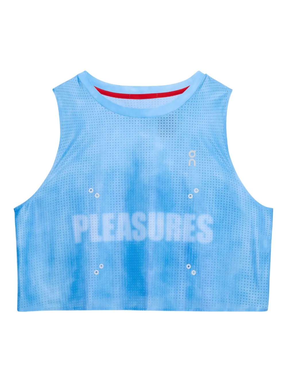 On Running x Pleasures x The Loop mesh cropped top | Blue | Image 1