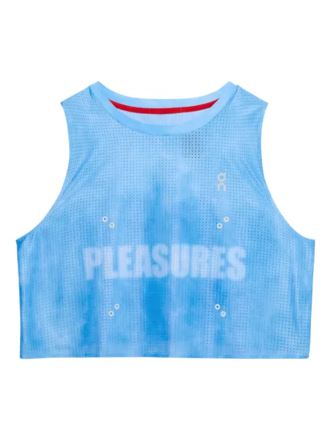 On Running x Pleasures x The Loop mesh cropped top