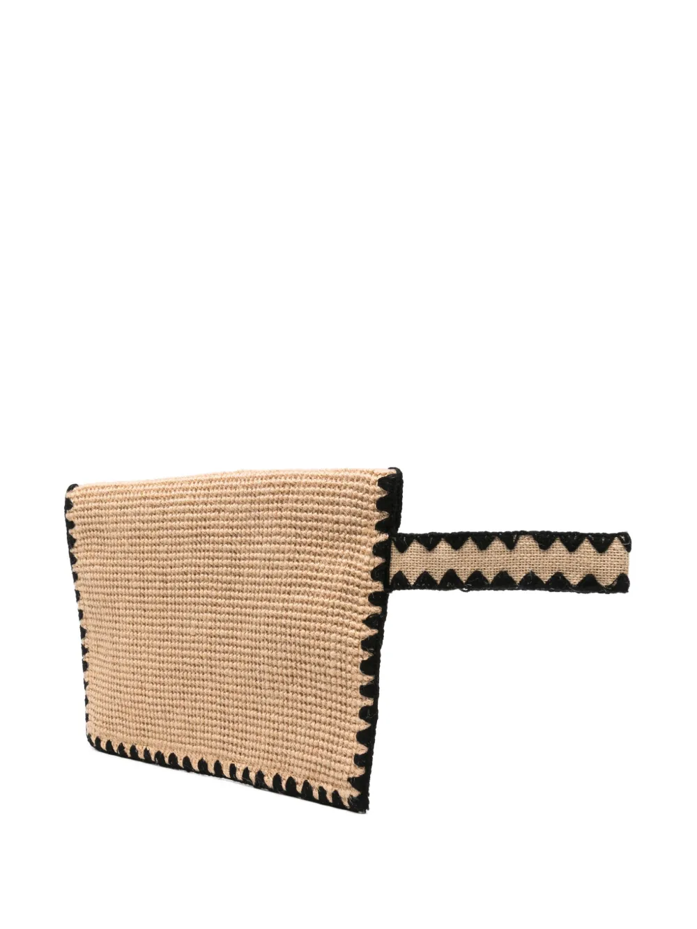 MC2 Saint Barth Clutch met geborduurd logo Beige