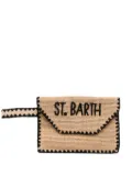 MC2 Saint Barth logo-embroidered clutch bag - Neutrals