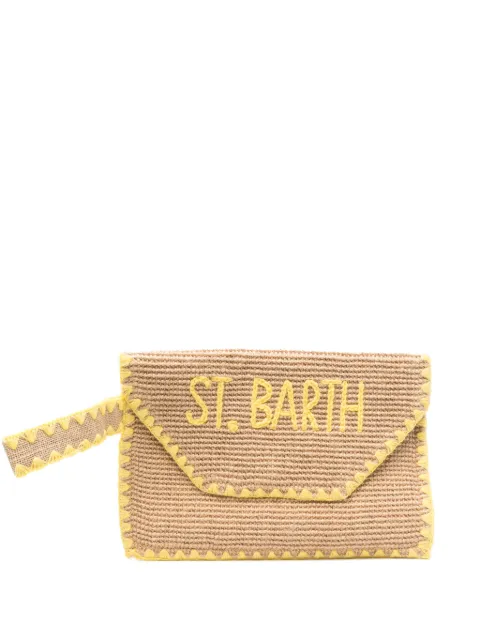MC2 Saint Barth logo-embroidered clutch bag