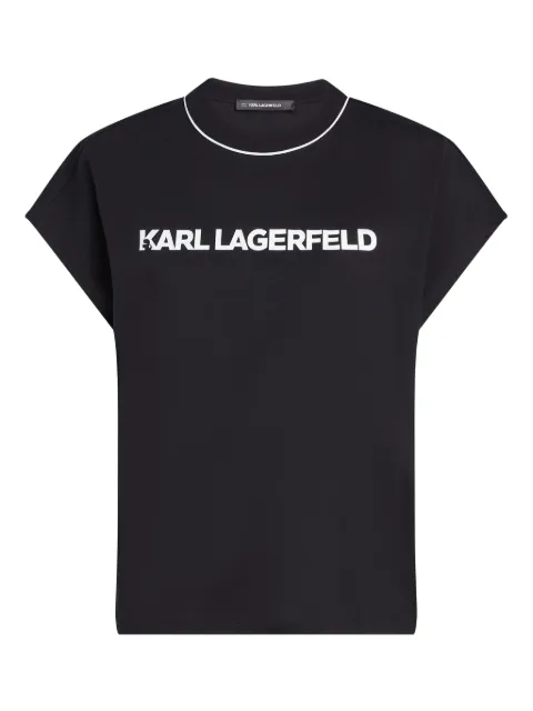 Karl Lagerfeld تيشيرت بشريط بشعار الماركة