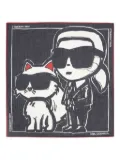 Karl Lagerfeld Ikon Duo sketch scarf - Black