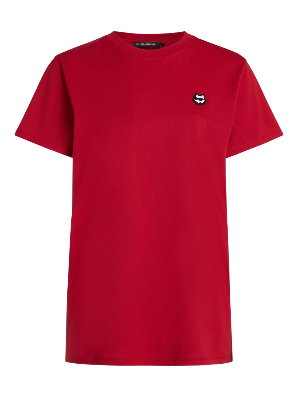 Karl Lagerfeld Ikon T-shirt met patch Rood