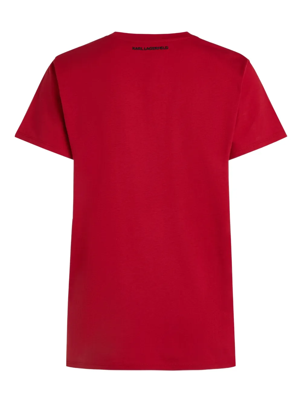 Karl Lagerfeld Ikon T-shirt met patch Rood