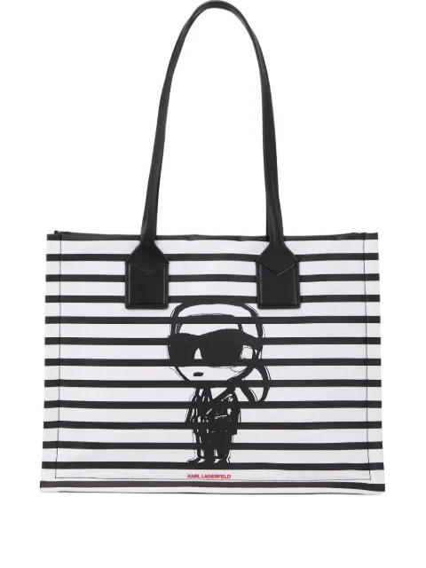 Karl Lagerfeld medium Ikon striped tote bag