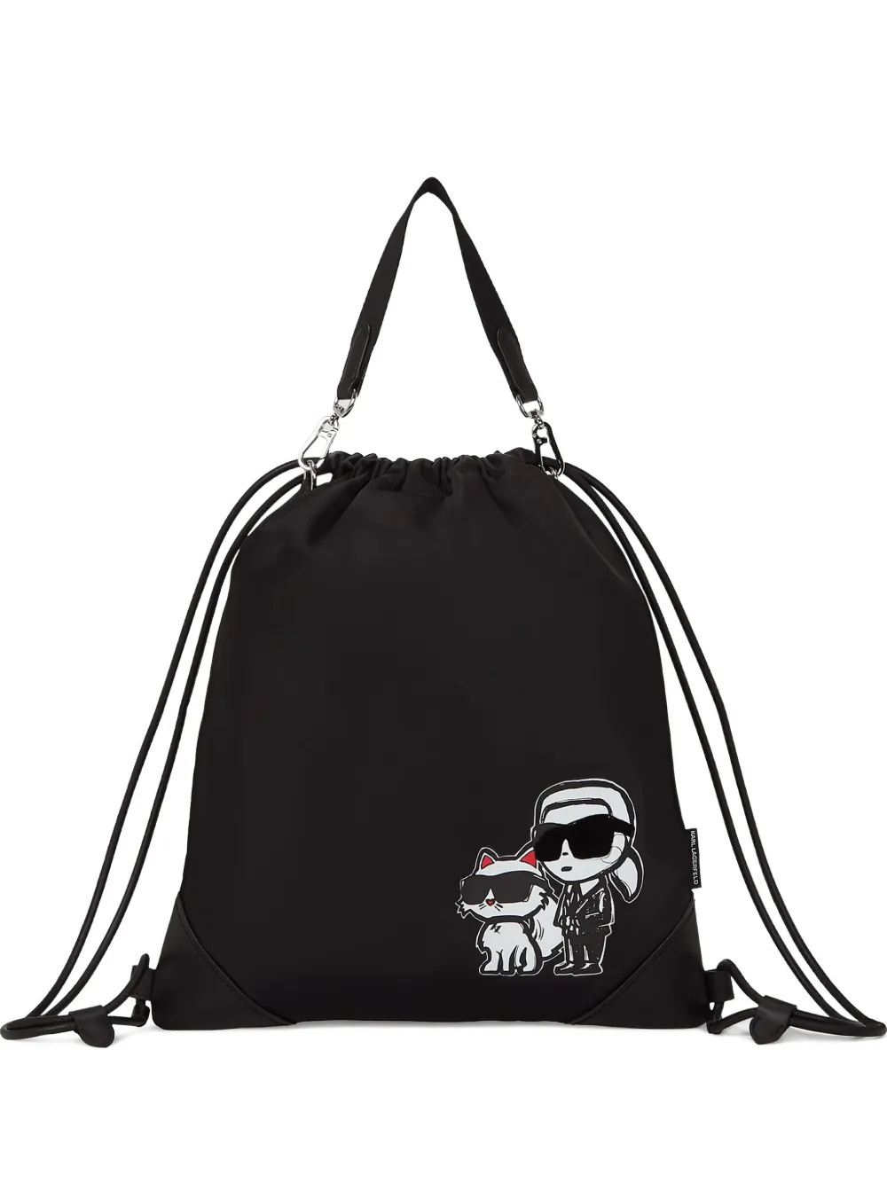 Karl Lagerfeld Ikon Duo Sketch rugzak Zwart