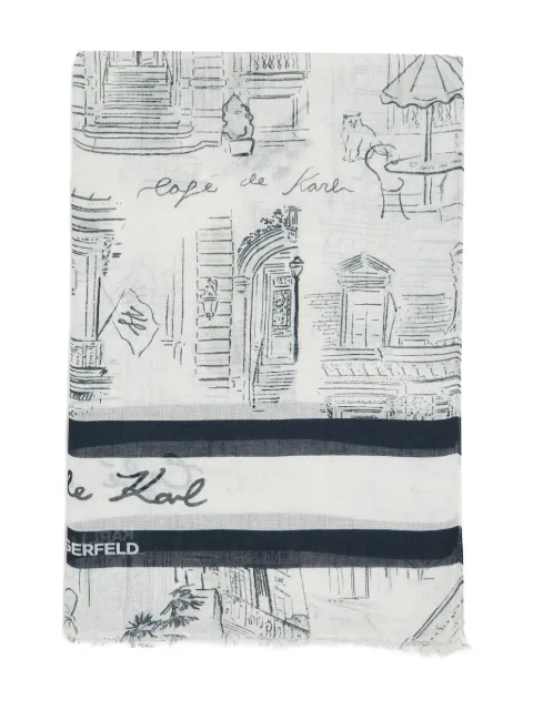 Karl Lagerfeld x Jorge Parra printed scarf