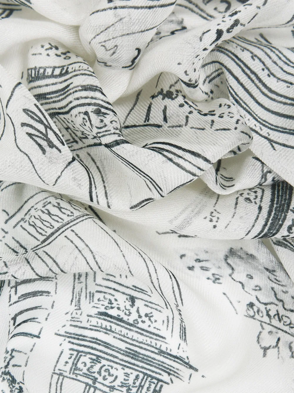 Karl Lagerfeld x Jorge Parra sjaal met print Wit
