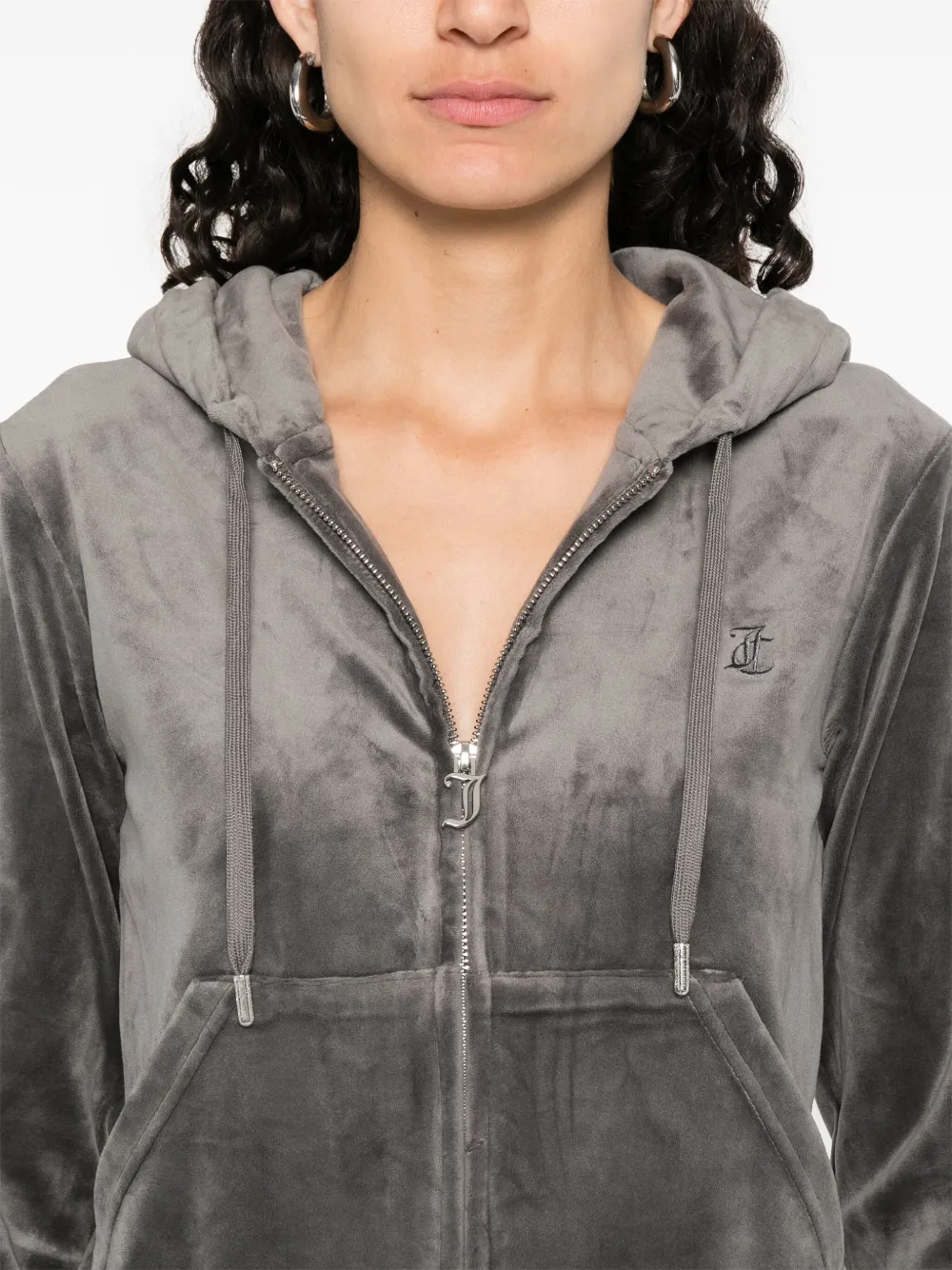 Juicy Couture Fluwelen hoodie Grijs