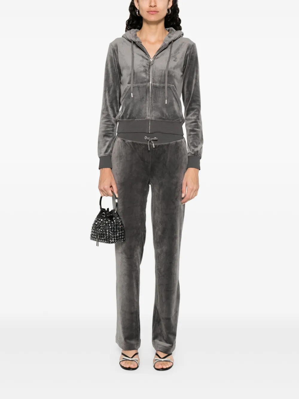 Juicy Couture Fluwelen trainingsbroek - Grijs