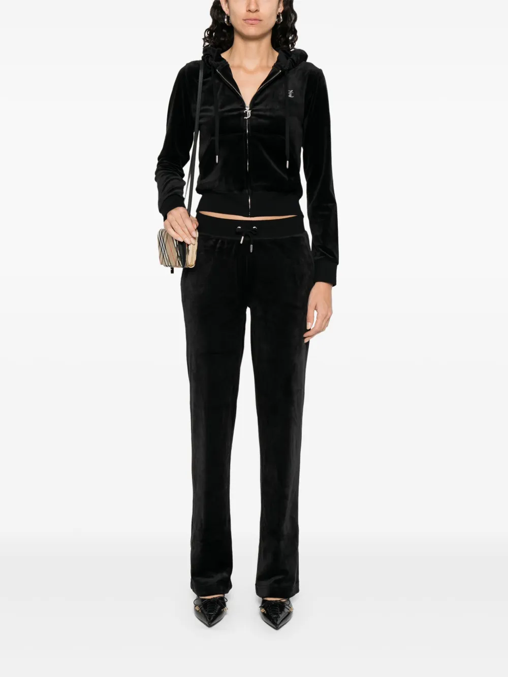 Juicy Couture Fluwelen hoodie - Zwart