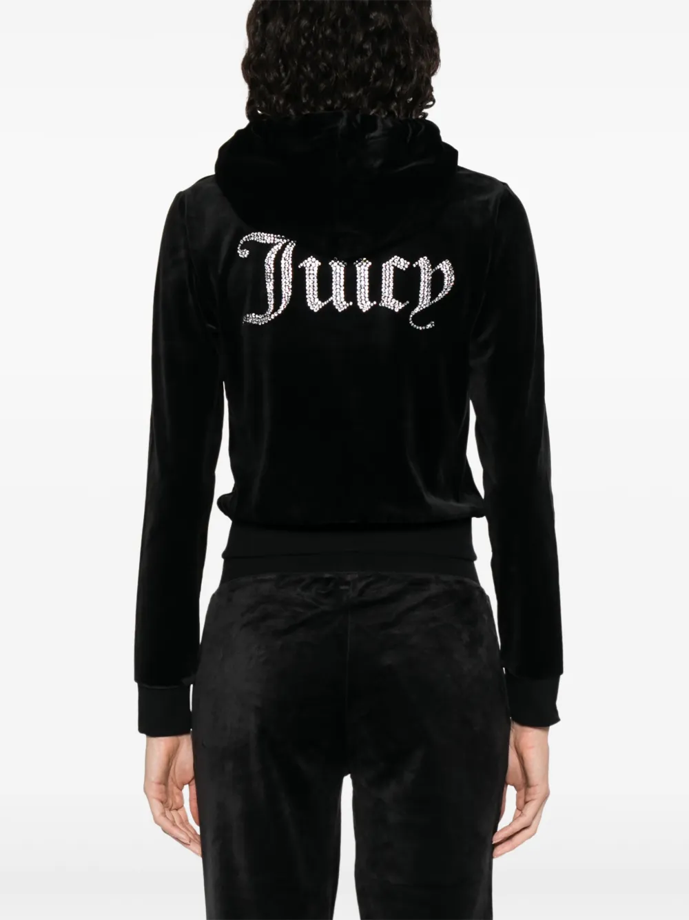 Juicy Couture Fluwelen hoodie Zwart