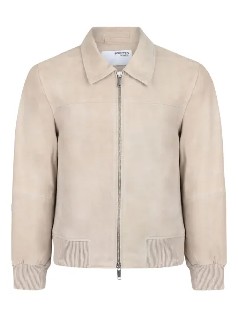 Selected Femme suede bomber jacket