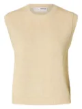 Selected Femme crew-neck knitted top - Neutrals