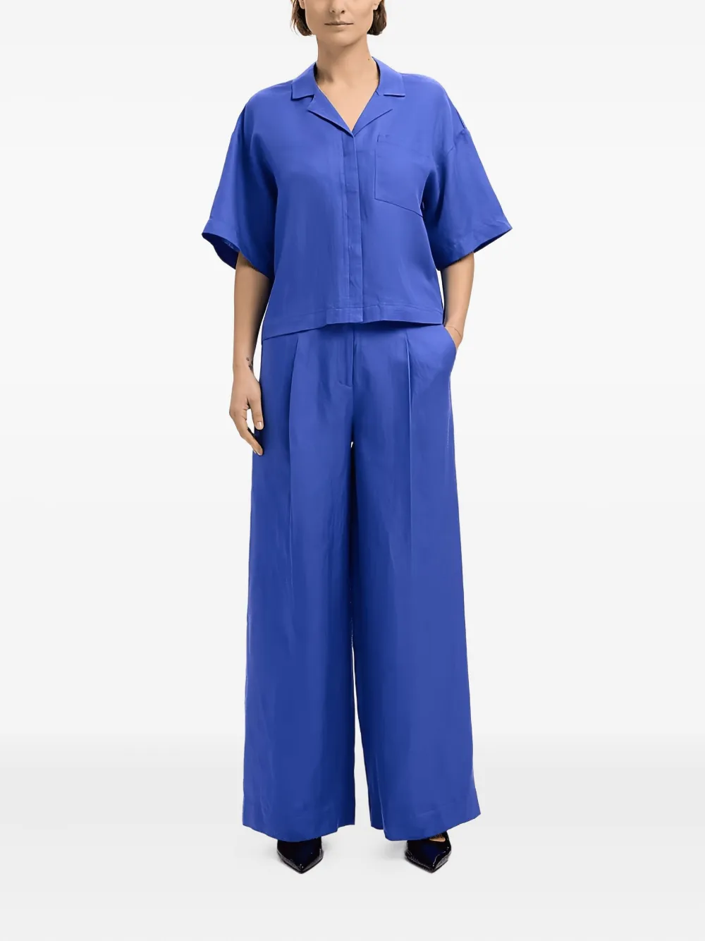 SELECTED Plooibroek - Blauw