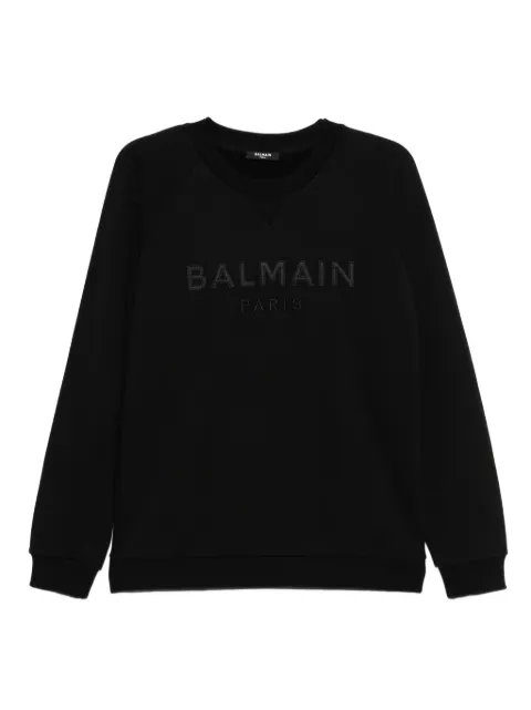 Balmain sudadera con logo bordado