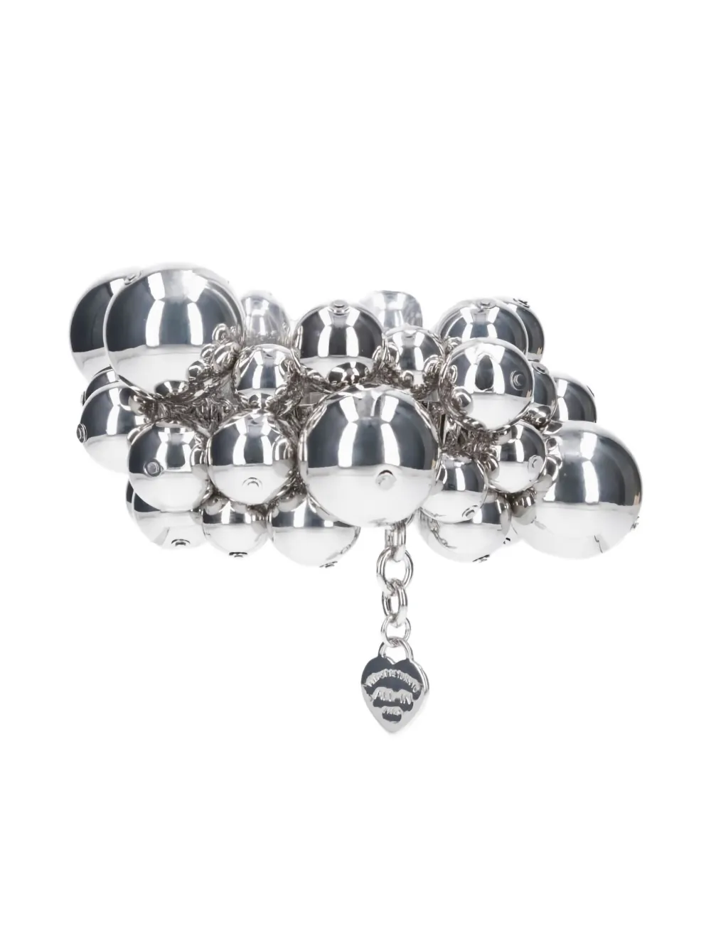 ALL IN pulsera de perlas con detalles | plateado | Image 1