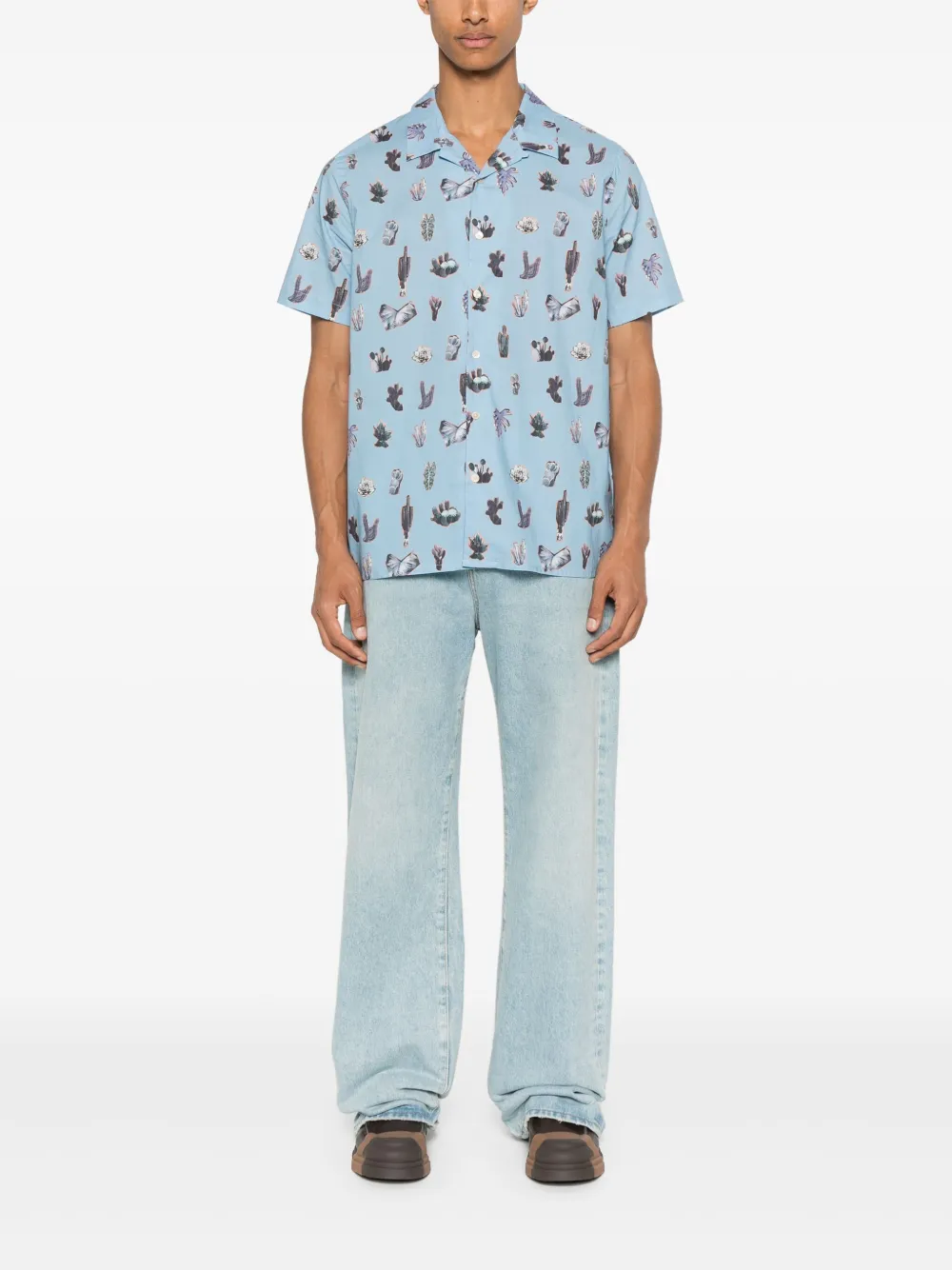 PS Paul Smith cotton shirt - Blauw