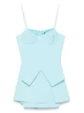 David Koma layered blouse - Blue