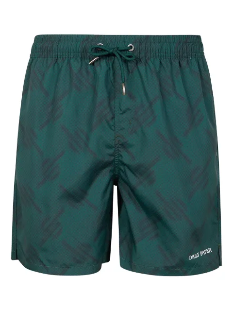 Daily Paper logo-pattern swim shorts
