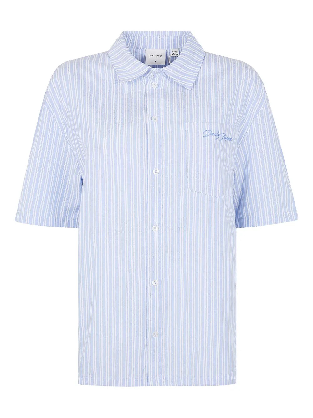 Daily Paper striped cotton shirt Blauw