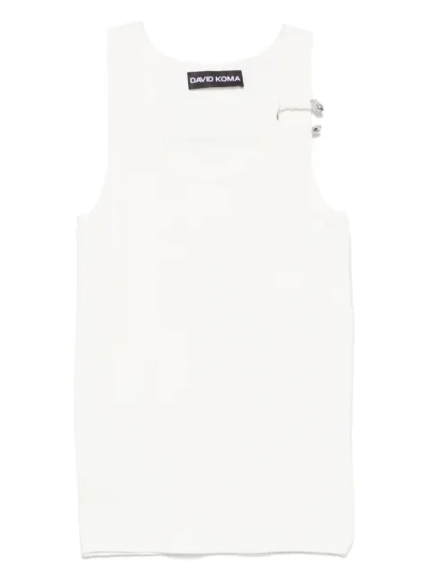 David Koma crystal-embellished tank top