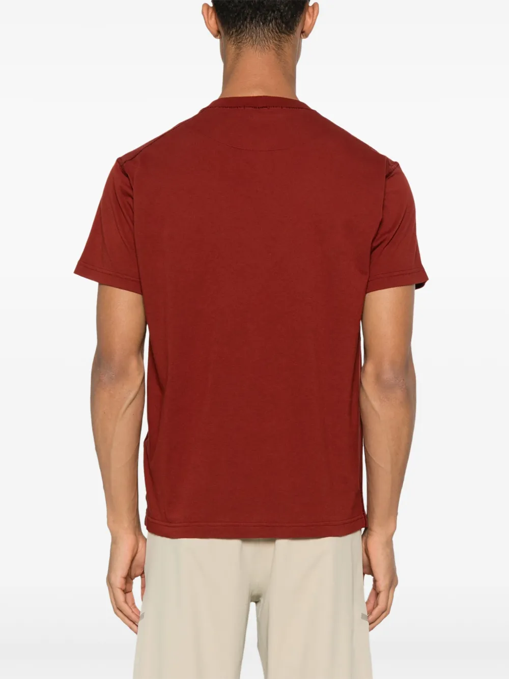 Stone Island T-shirt met Compass-logopatch - Bruin