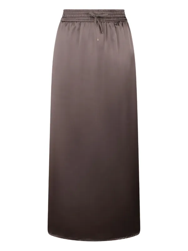 Herno Drawstring A-line Skirt in Brown