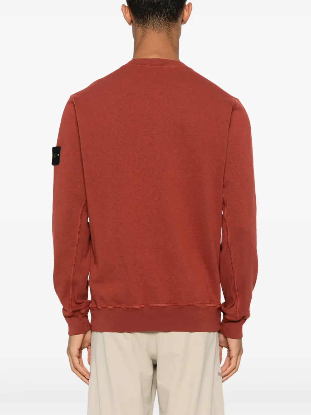 Stone Island Sweater met Compass-logopatch Bruin