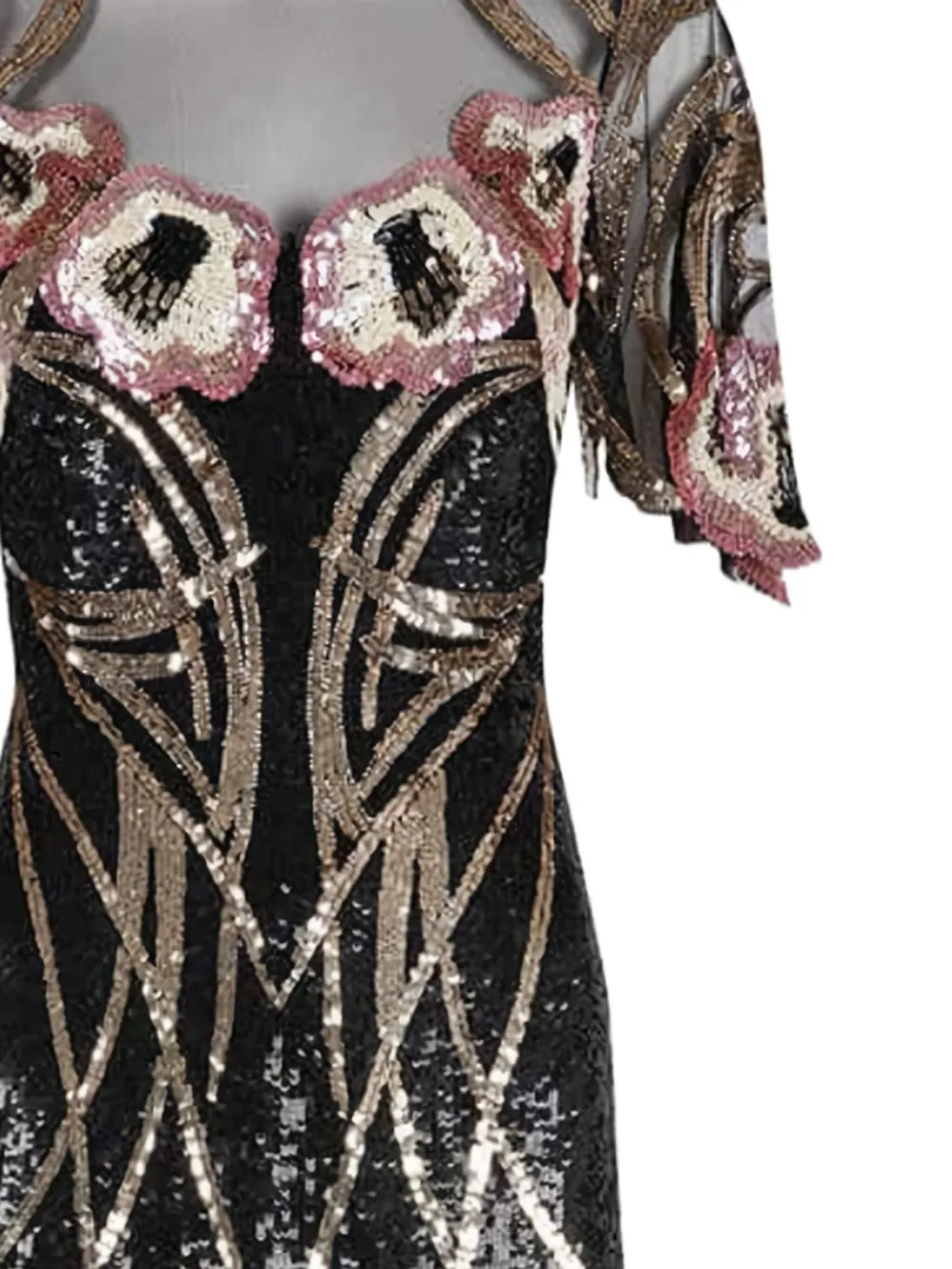 Temperley London Natalia feestjurk verfraaid met pailletten Zwart