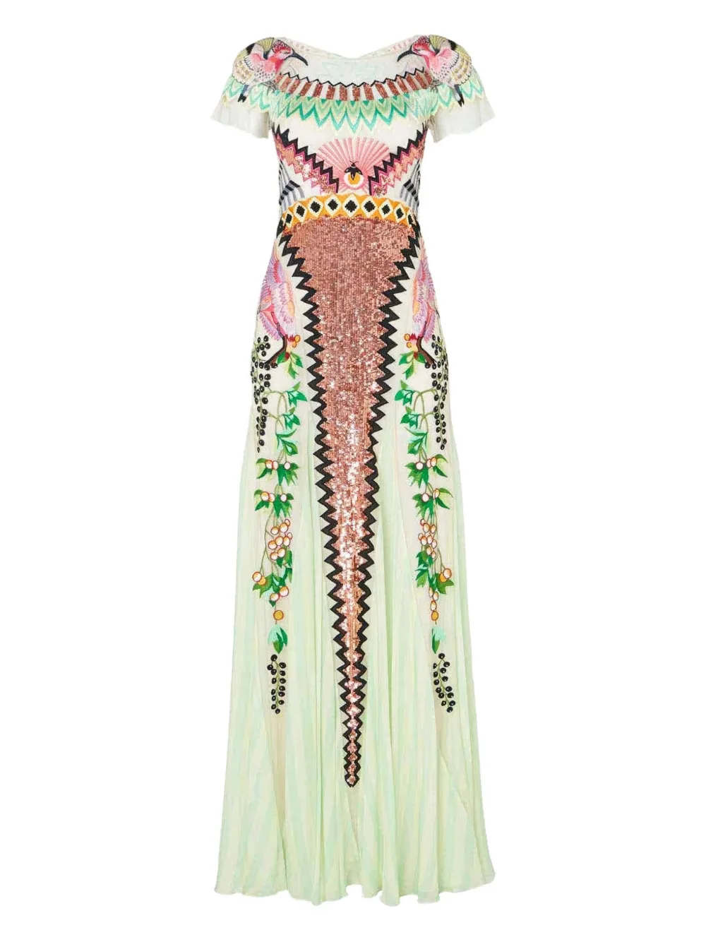 Temperley London embroidered sequin dress - グリーン Temperley London embroidered sequin dress - グリーン