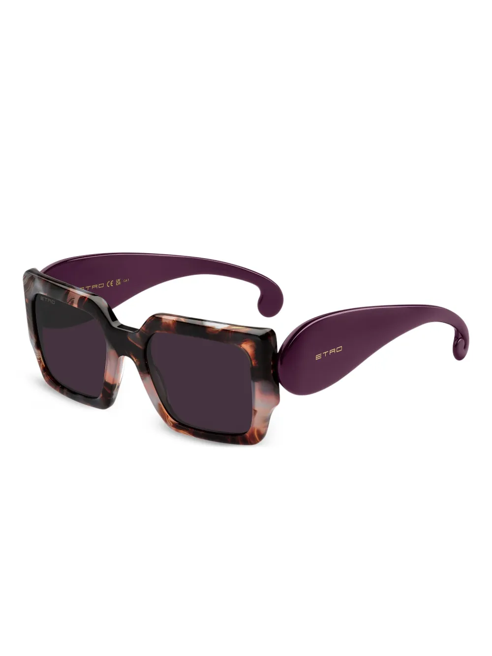 ETRO tortoiseshell square-frame sunglasses - Zwart