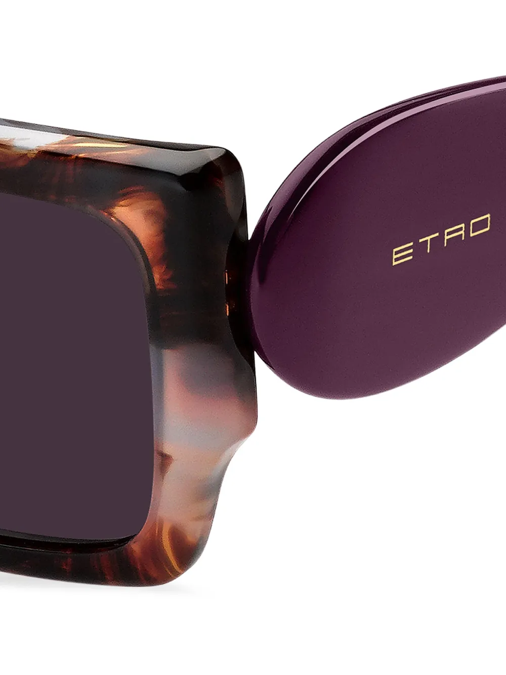 ETRO Zonnebril met vierkant montuur Bruin