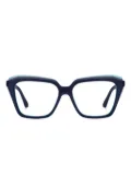 ETRO oversized angular-frame glasses - Blue