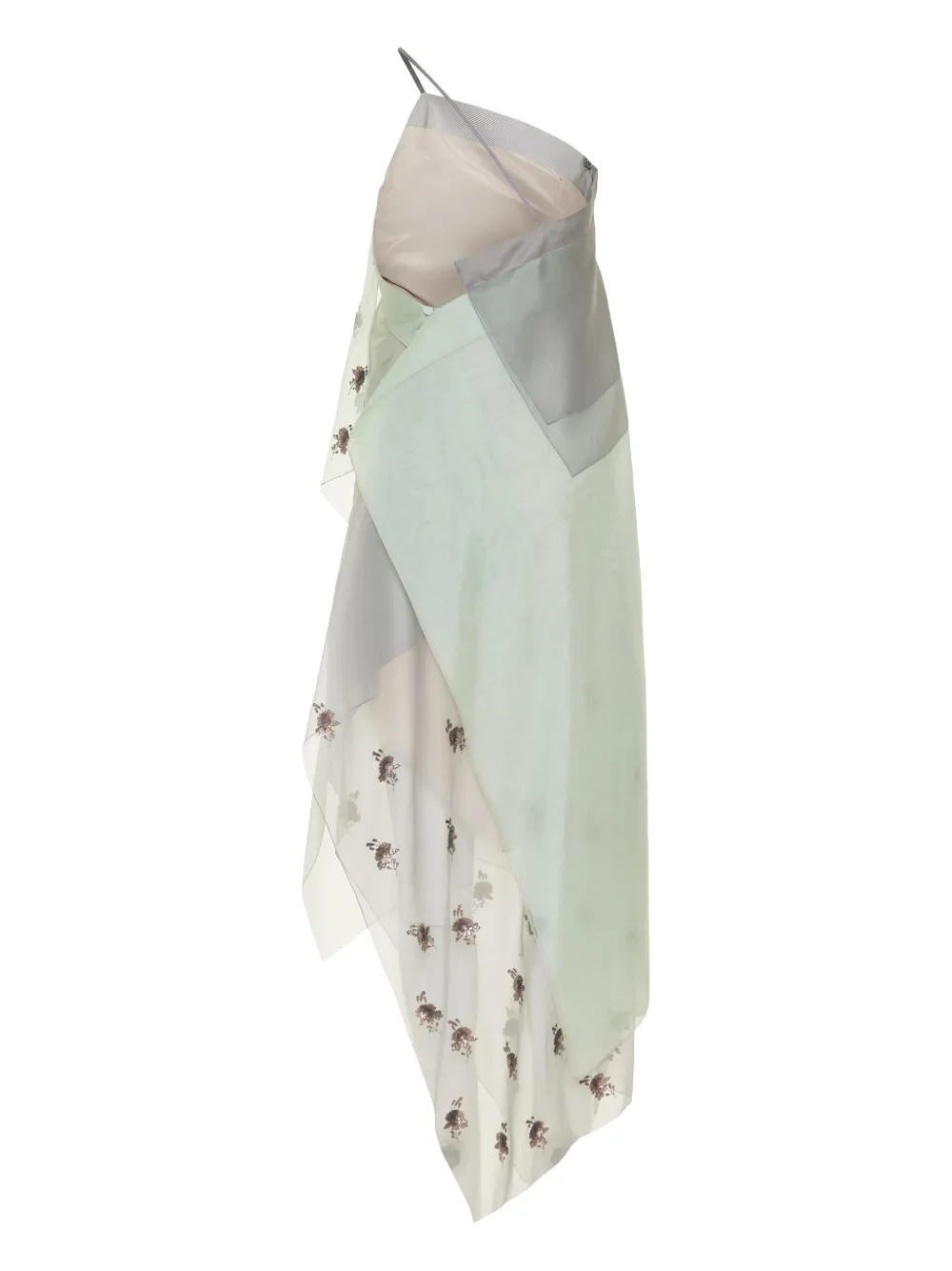FENDI asymmetric sequin-embellished dress - Groen