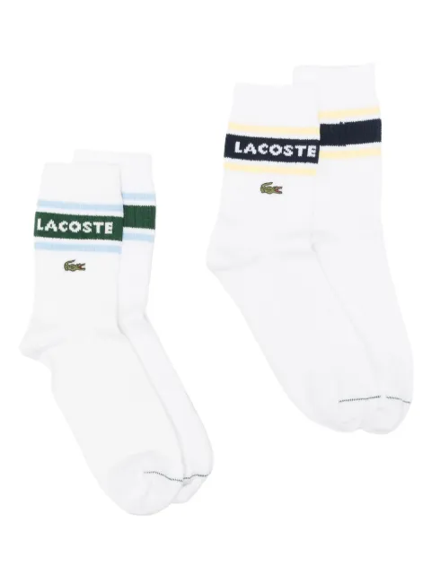 Lacoste intarsia-knit logo socks (set of two)