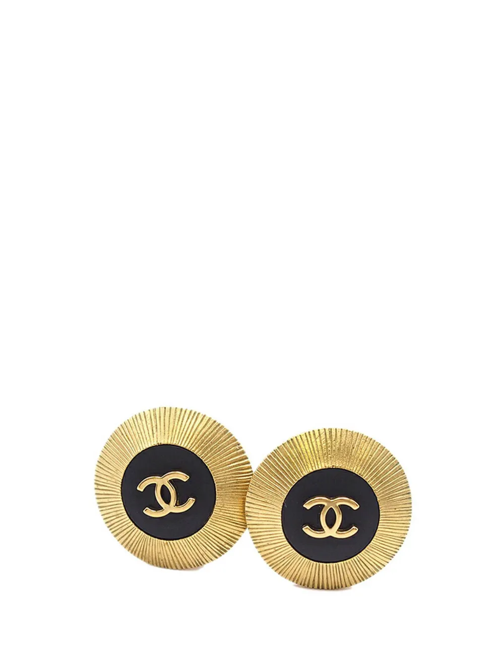 CHANEL Pre-Owned 1995 ゴールドプレーテッド ココマーク ボタン クリップオン コスチューム イヤリング - CHANEL Pre-Owned 1995 ゴールドプレーテッド ココマーク ボタン クリップオン コスチューム イヤリング -