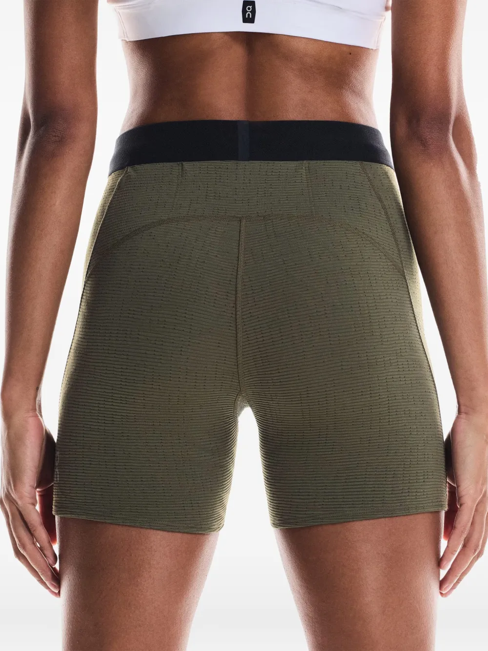 On Running X Pleasures X The Loop Textured High-waisted Shorts In Gray