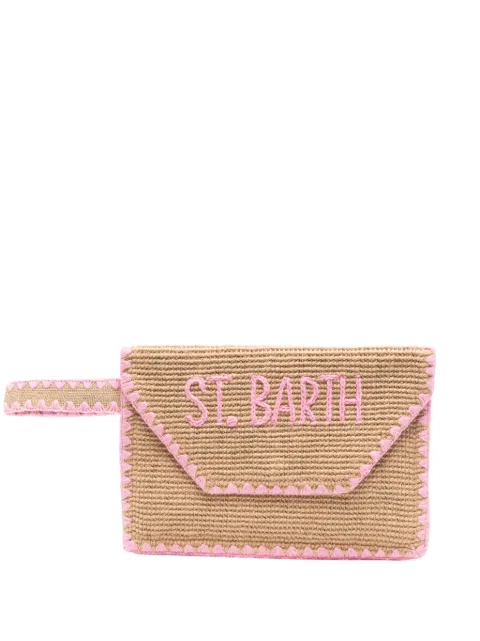 MC2 Saint Barth logo-embroidered clutch bag