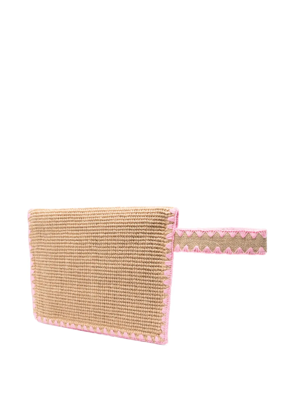 Shop Mc2 Saint Barth Logo-embroidered Clutch Bag